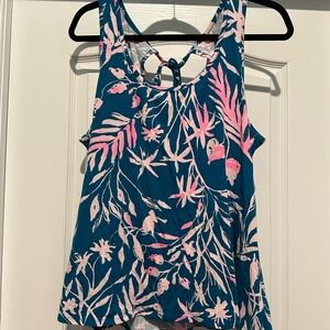 EUC Lilly Pulitzer Noemi Tank- Tidal Wave Sz XL